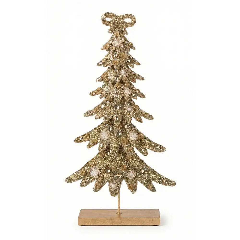Decoro Natalizio Albero Oro 40 cm - Blanc Mariclò