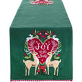 Runner Natalizio in Cotone con Renne 45x150 cm - Blanc Mariclò