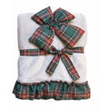 Plaid Sherpa con Fiocco Tartan 140x170 cm - Blanc Mariclò