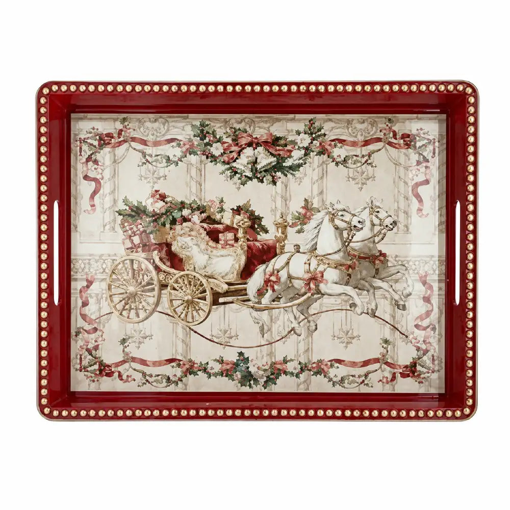 Vassoio Rettangolare Natalizio 36 cm - Blanc Mariclò