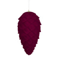 Decorazione Pigna Effetto Velluto Borgogna 28 cm - Goodwill