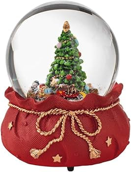 Sfera Natalizie in Vetro con Resina e Acqua 14.5 cm - Brandani