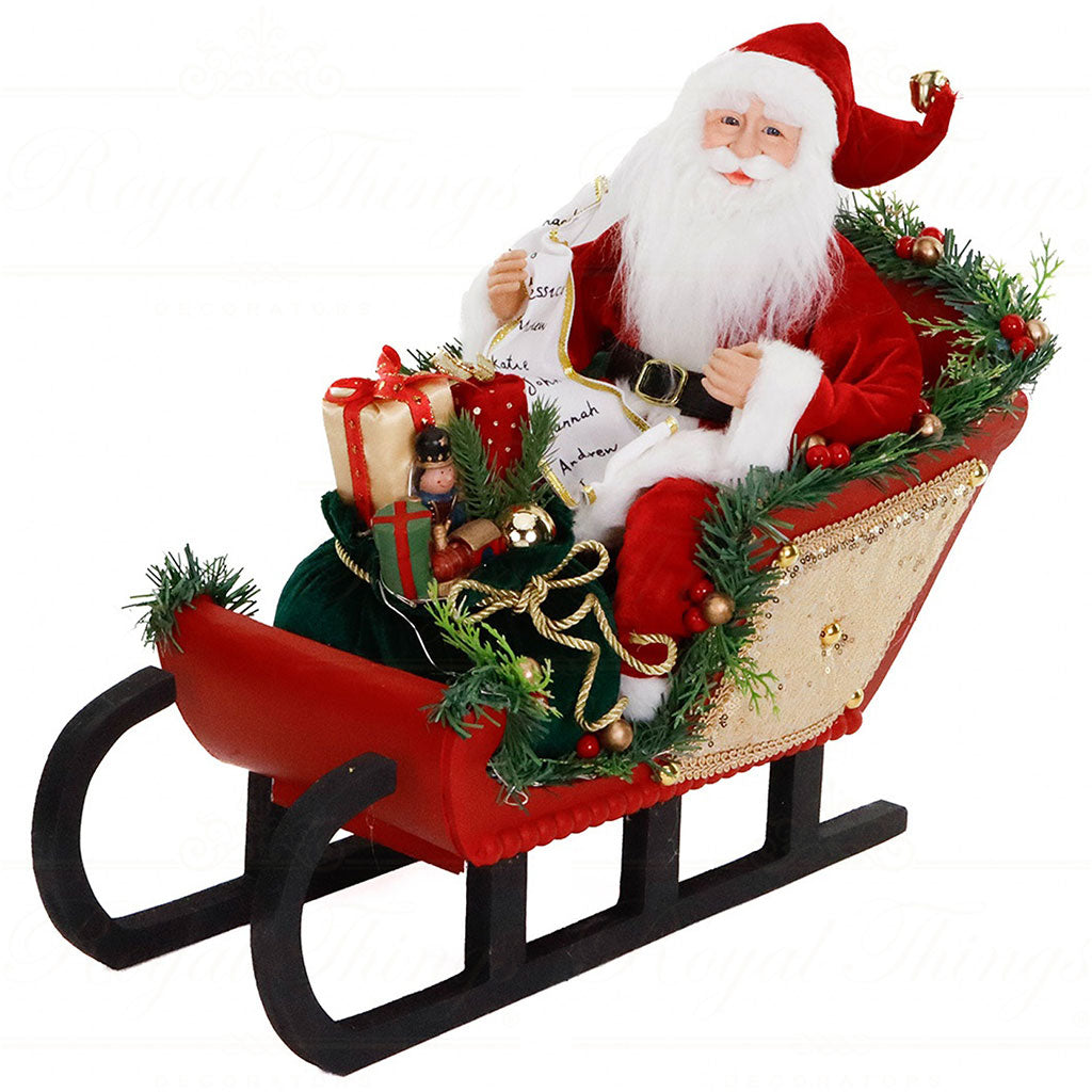Decorazione Natalizia LED Babbo Natale con Slitta 51 cm - Goodwill