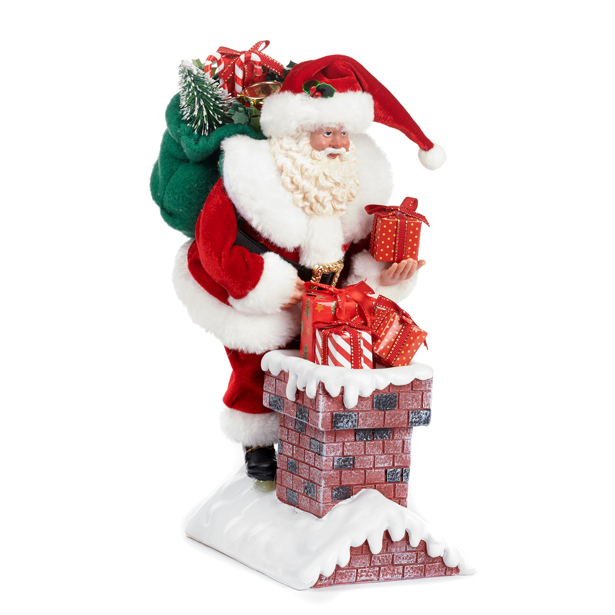 Babbo Natale su Camino 28 cm - Goodwill