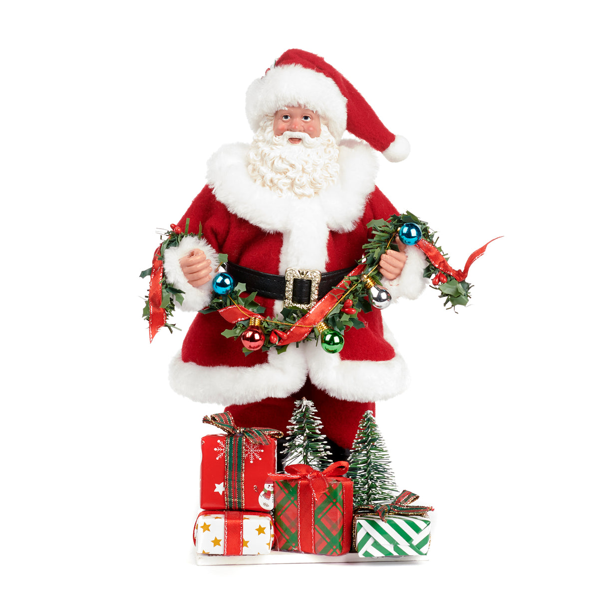 Babbo Natale in Resina con Pacchi 28 cm - Goodwill