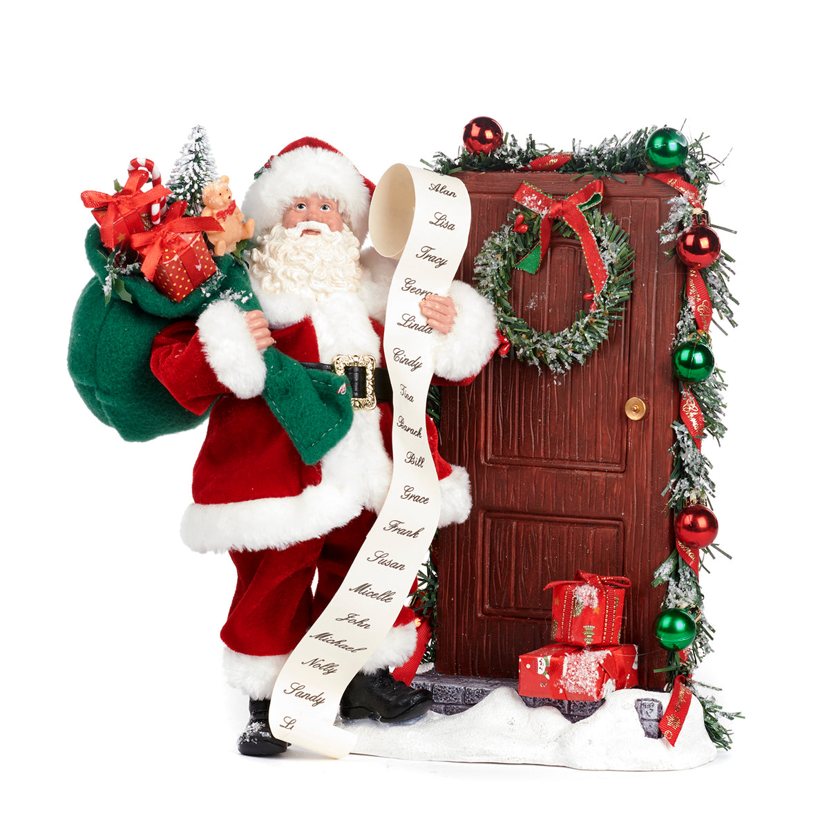 Babbo Natale in Resina con Scenetta Natalizia 28 cm - Goodwill