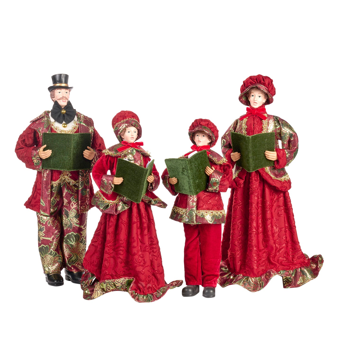 Set di Cantori Natalizi in Resina e Tessuto 20 cm - Goodwill