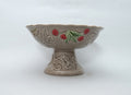 Alzata Portafrutta in Ceramica con Decori a Rilievo