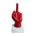 Scultura in Ceramica a Forma di Mano con Dito Medio - Amagè