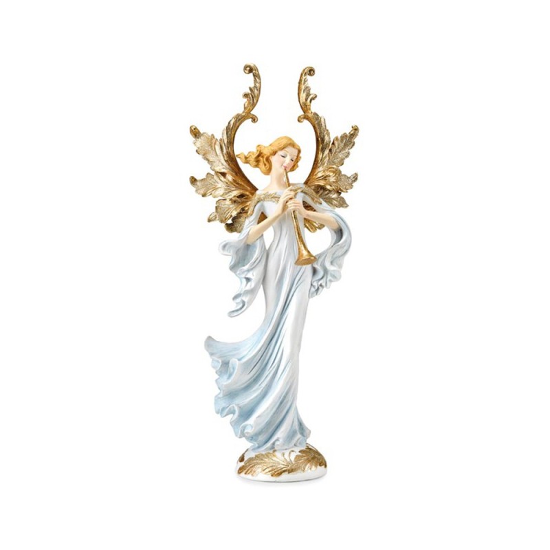 Statua Angelo Angelica in Resina con Ali Dorate 49 h cm – Fade