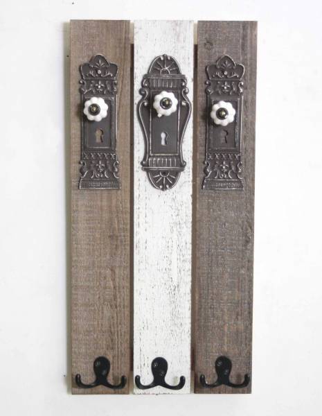 Attaccapanni in Legno con Decoro Serrature a 6 Posti - In Art