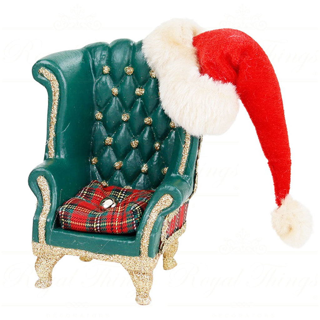 Decorazione Albero a Forma di Poltrona con Cappellino 15 cm - Goodwill