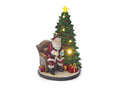 Babbo Natale con Albero e Luci 30 cm - Bruco
