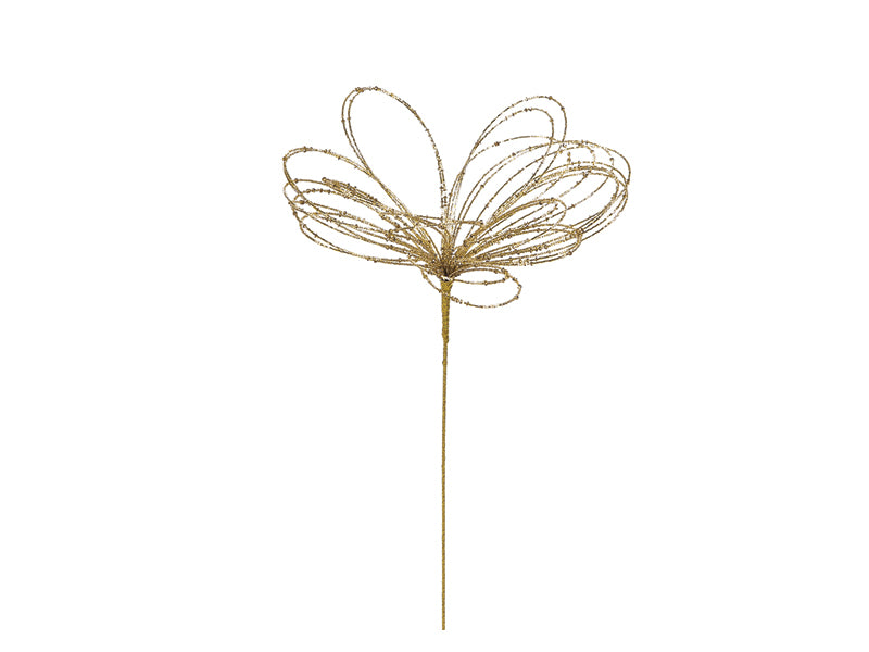 Fiore Oro Glitter 59 cm - Bruco