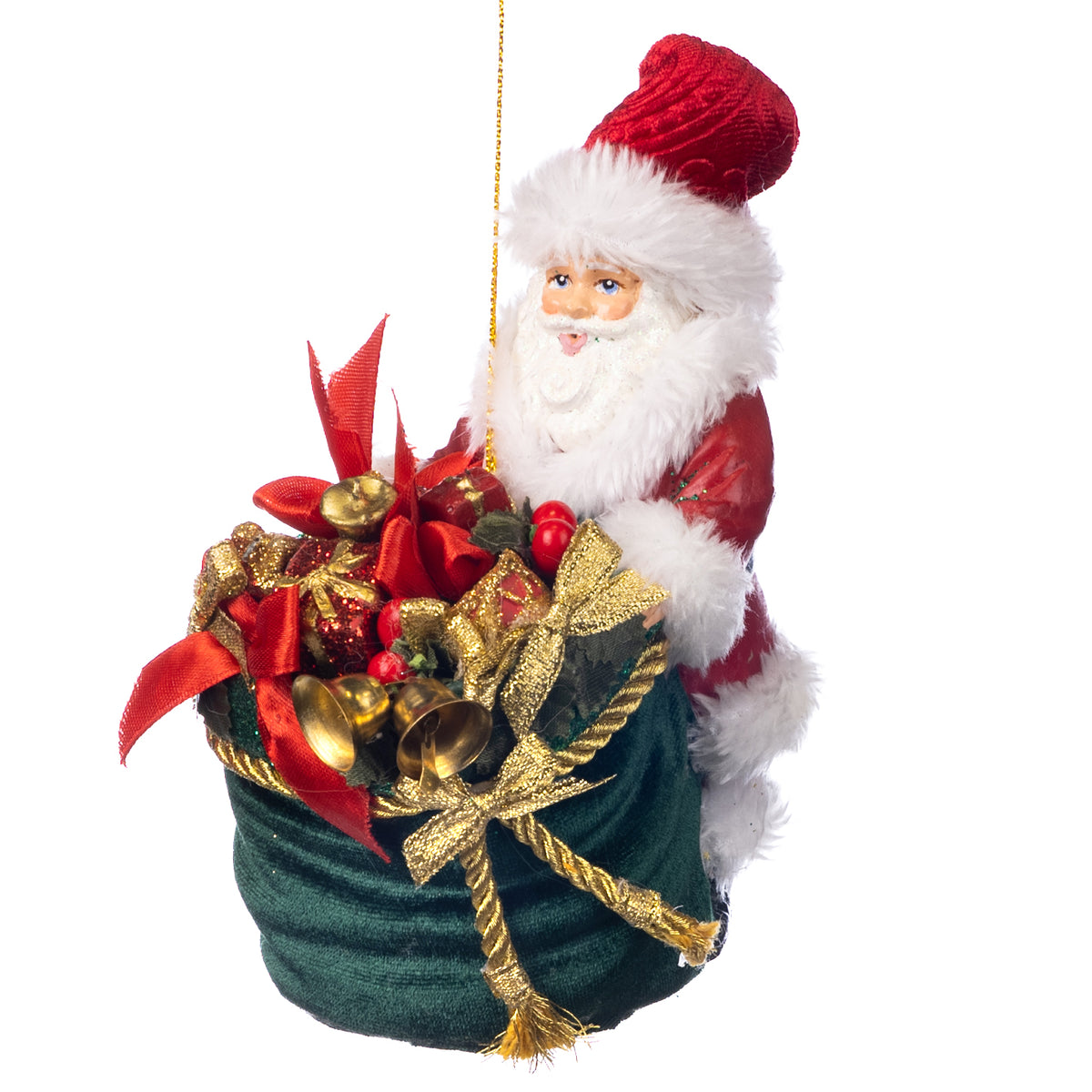 Babbo Natale in Resina con Sacco di Regali 15.5 cm - Goodwill