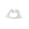 Scultura in Marmorino Bianco con Design a Cuore 14x8 cm - Bongelli Preziosi