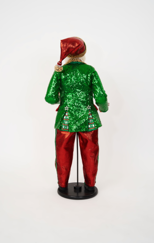 Babbo Natale con bicchiere 90 cm