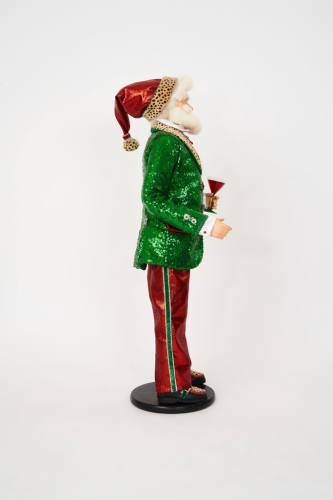 Babbo Natale con bicchiere 90 cm