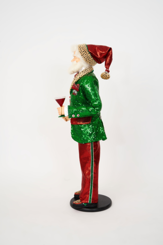 Babbo Natale con bicchiere 90 cm