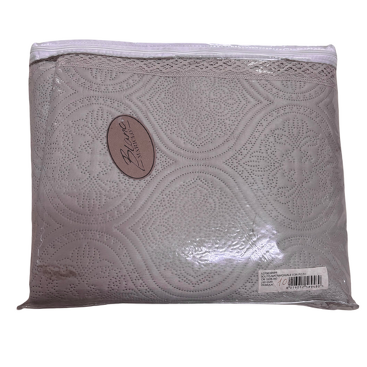 Trapuntino Leggero con Pizzo 260x260 cm - Blanc Mariclò