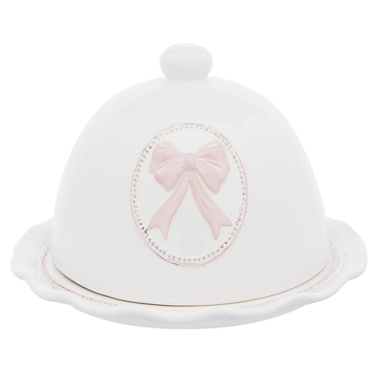 Burriera in Stile Shabby Chic con Fiocco Rosa