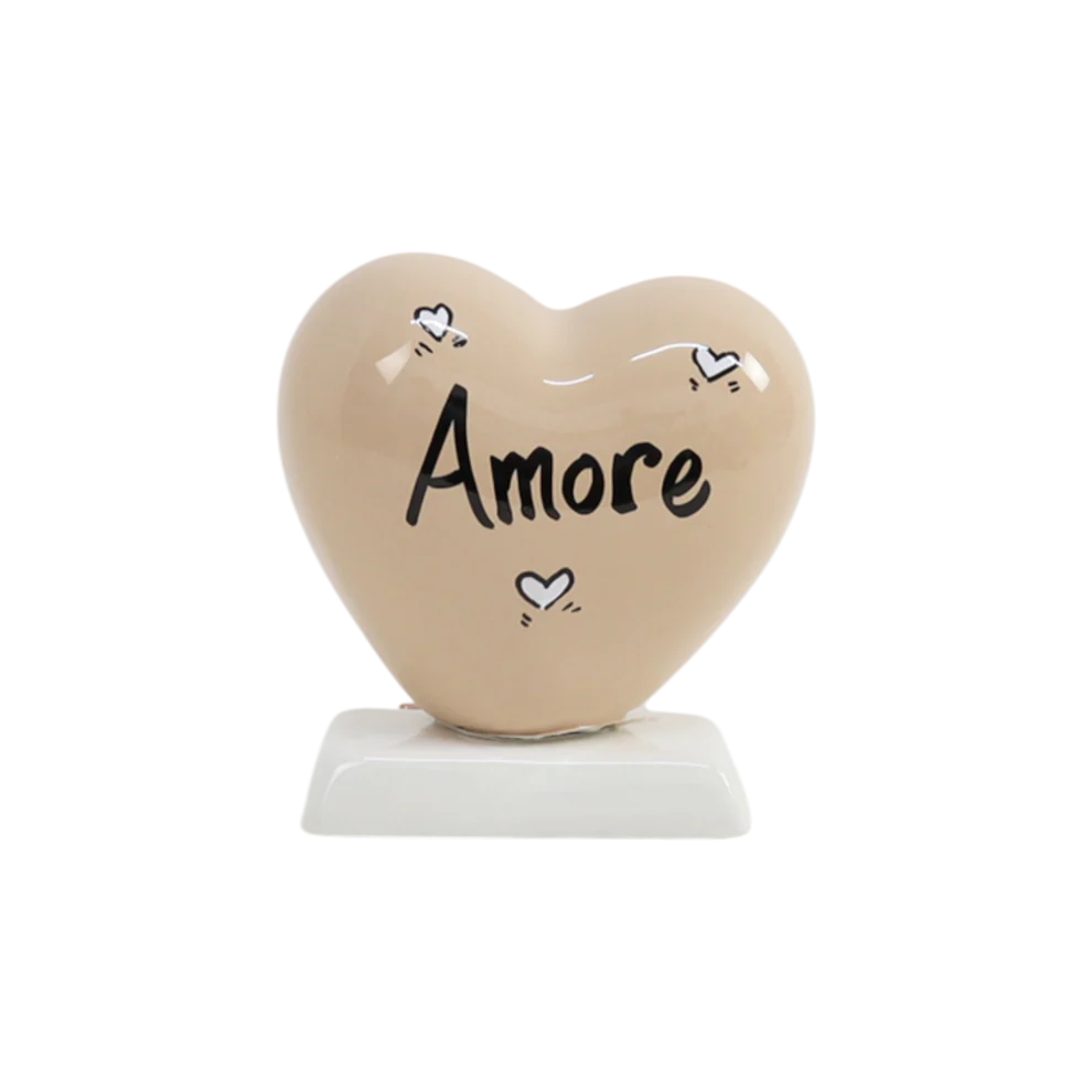 Cuore in ceramica con Frasi Assortite 10 cm - Siniscalchi