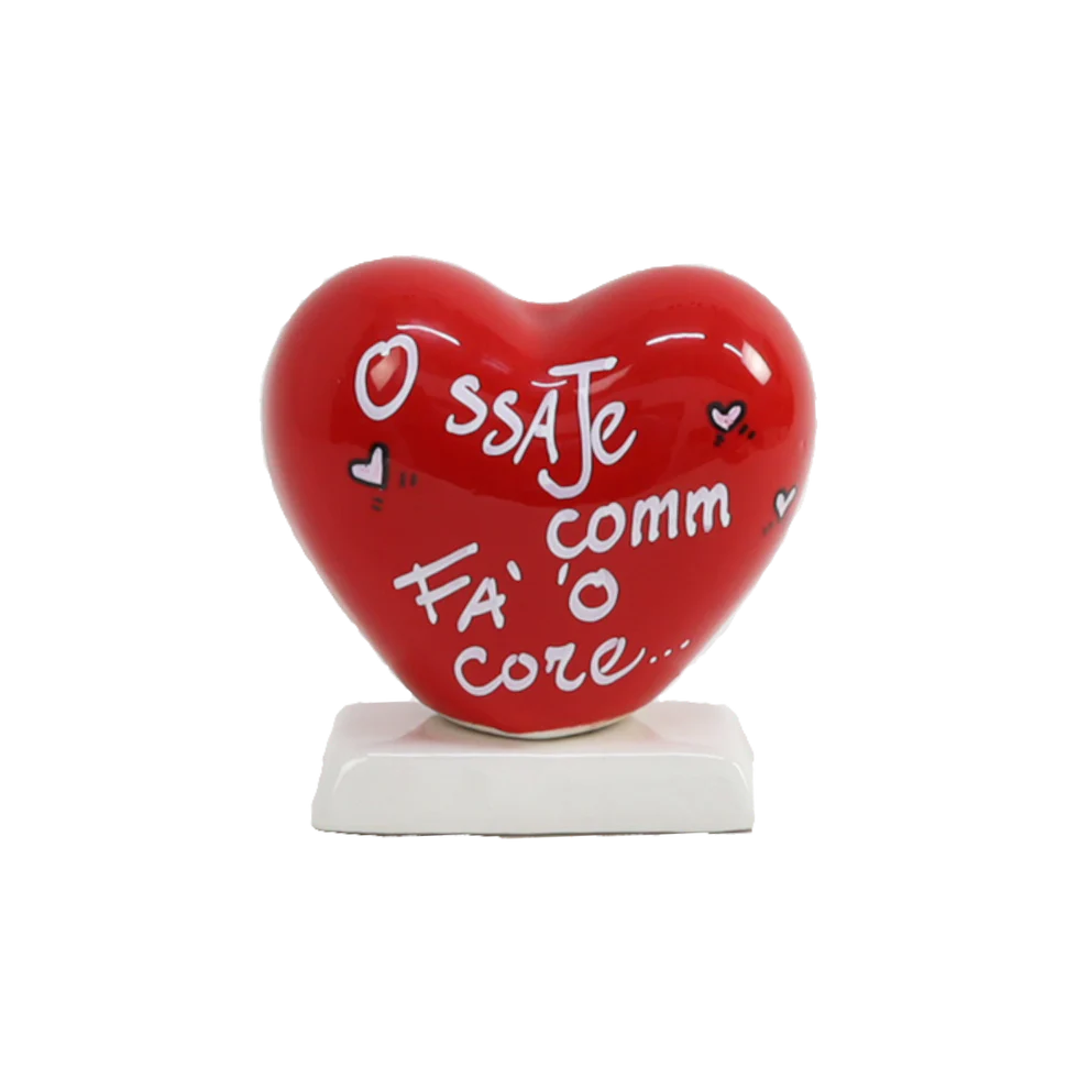 Cuore in ceramica con Frasi Assortite 10 cm - Siniscalchi