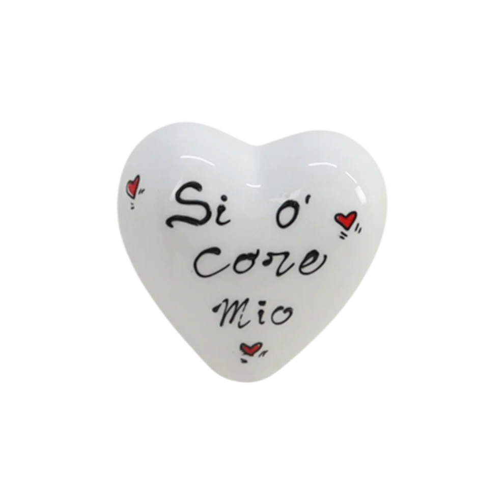 Cuore in Ceramica di Capodimonte 10 cm - Siniscalchi