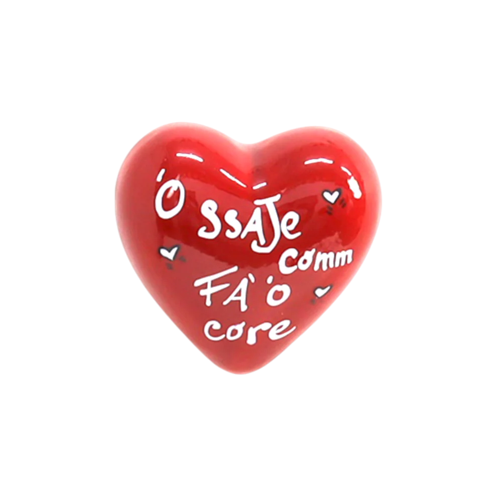 Cuore in Ceramica di Capodimonte 10 cm - Siniscalchi