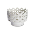 Cachepot in Ceramica Traforata con Decoro Intrecciato