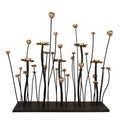 Candelabro in Ferro Nero con Motivo Floreale 66 h cm