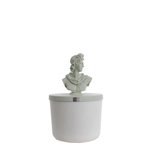 Candela Profumata con Tappo Decorato e Scultura di Apollo