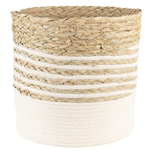 Cesta Rotonda Porta Oggetti in Stile Country