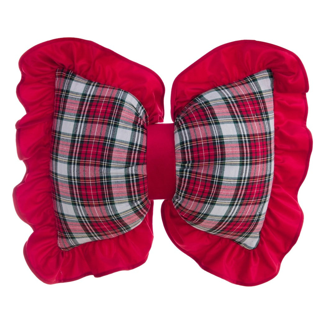 Cuscino Fiocco Tartan Sfoderabile con Imbottitura