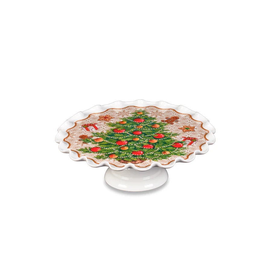Alzata Portadolci in Melamina Ø 35 cm con Bordi Smerlati - Henriette