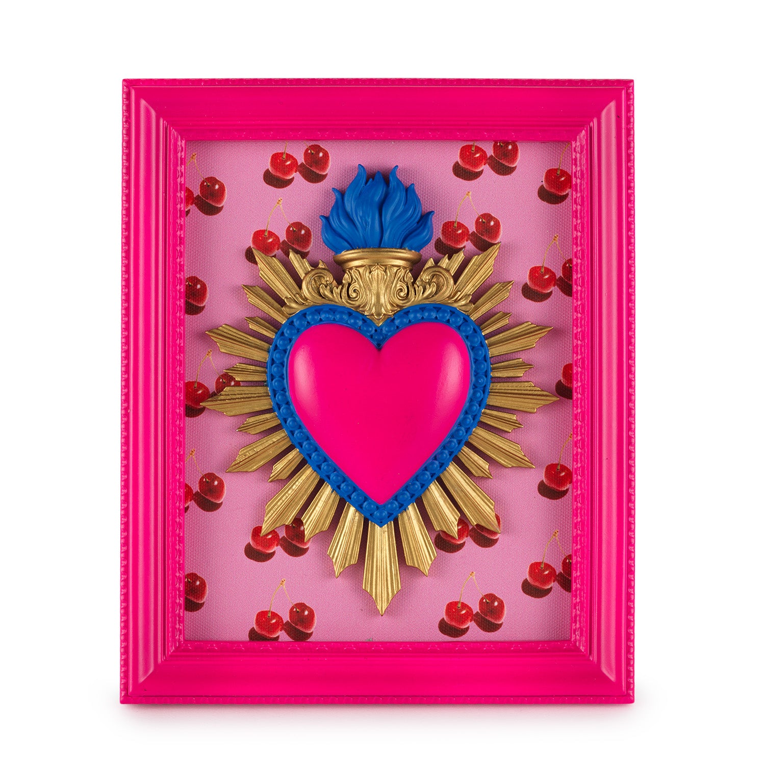 Cornice Multicolor con Cuore e Ciliegie 22x18 cm - Henriette