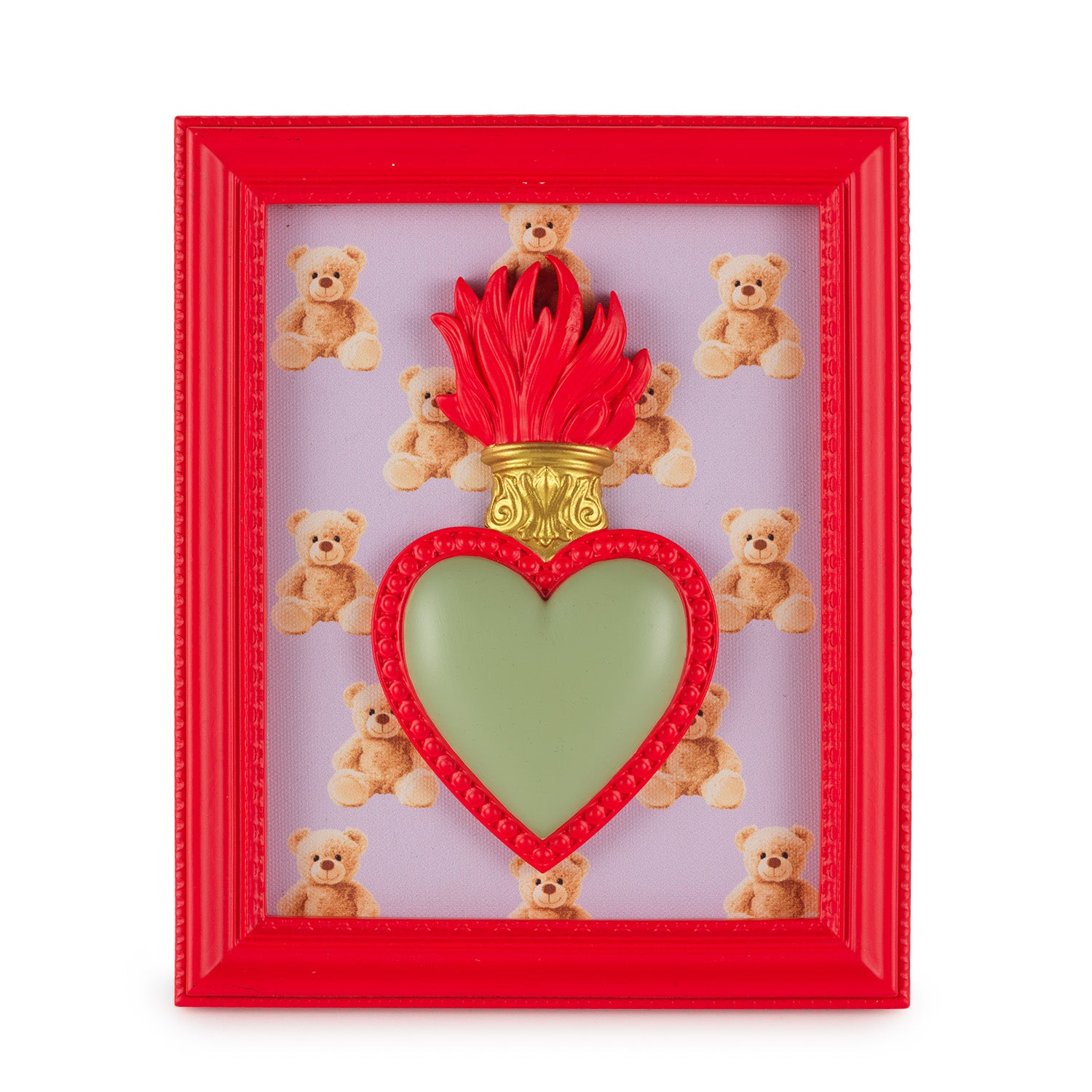 Cornice Multicolor con Cuore e Orsetti 22x18 cm - Henriette