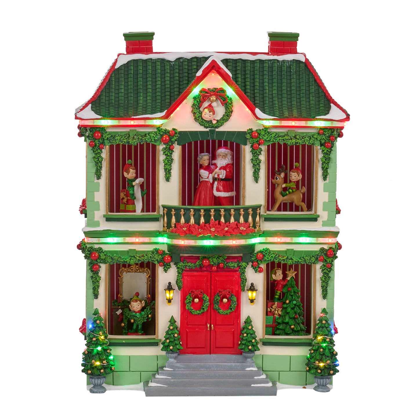 Casa Natalizia in Resina con Luci LED 47 cm - Goodwill