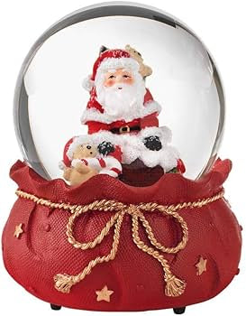 Sfera Natalizie in Vetro con Resina e Acqua 14.5 cm - Brandani