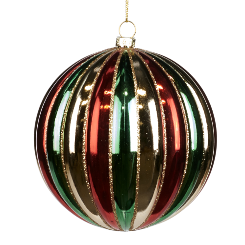 Decorazione Sfera Rigata 10 cm