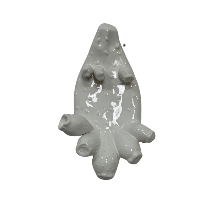 Decorazione da Parete in Ceramica a Forma di Foglia di Fico d’India