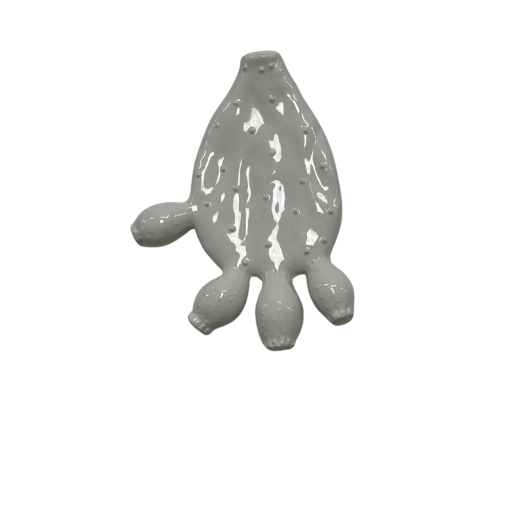 Decorazione da Parete in Ceramica a Forma di Foglia di Fico d’India