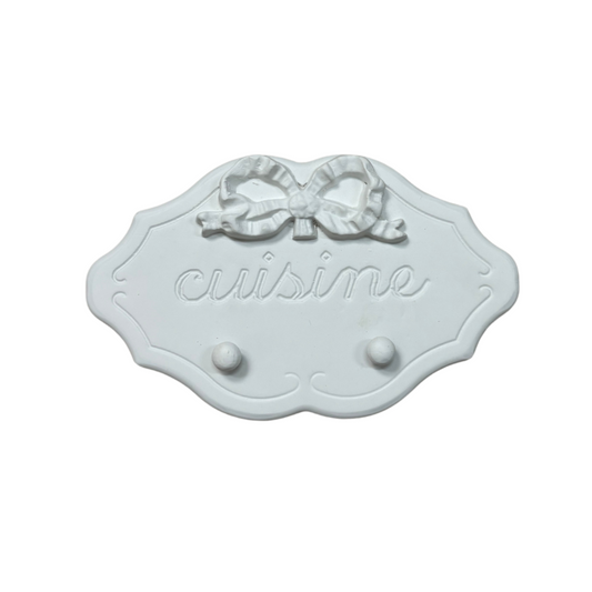 Decorazione da Muro “Cuisine” in Stile Shabby con Fiocco