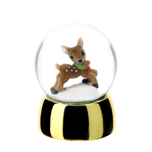 Mini Palla di Neve con Cervo su Base Oro 3,5×4,5 cm - Hervit