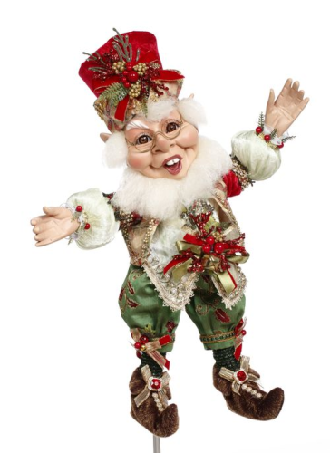 Medium Holly Berry Elf - Bambola da Collezione Mark Roberts