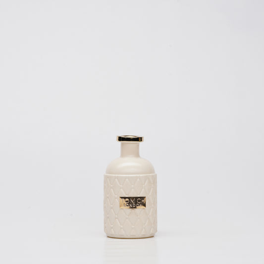 Vaso in Vetro Colorato a Forma di Bottiglia con Dettagli Oro 13 h cm – Tom CH