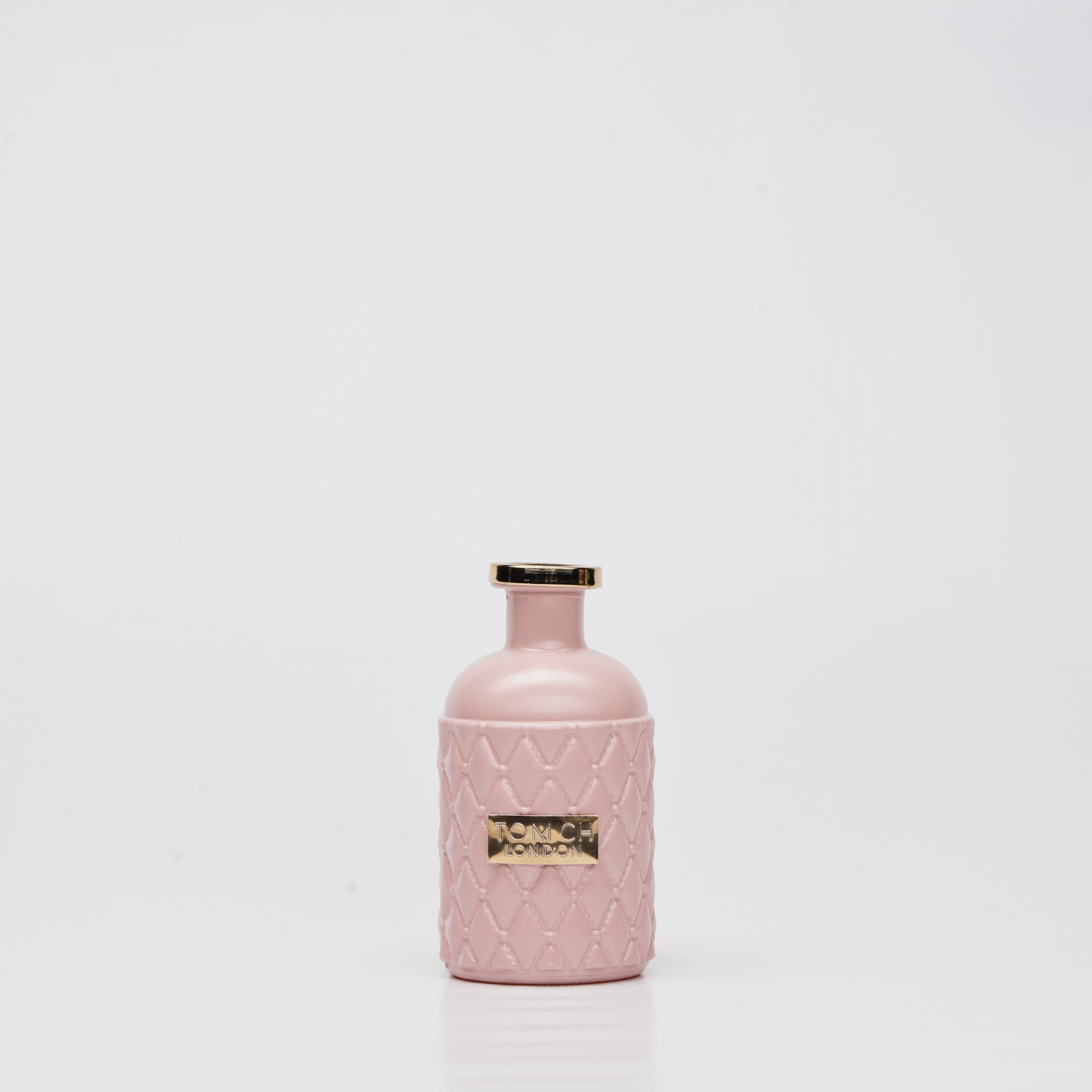 Vaso in Vetro Colorato a Forma di Bottiglia con Dettagli Oro 13 h cm – Tom CH