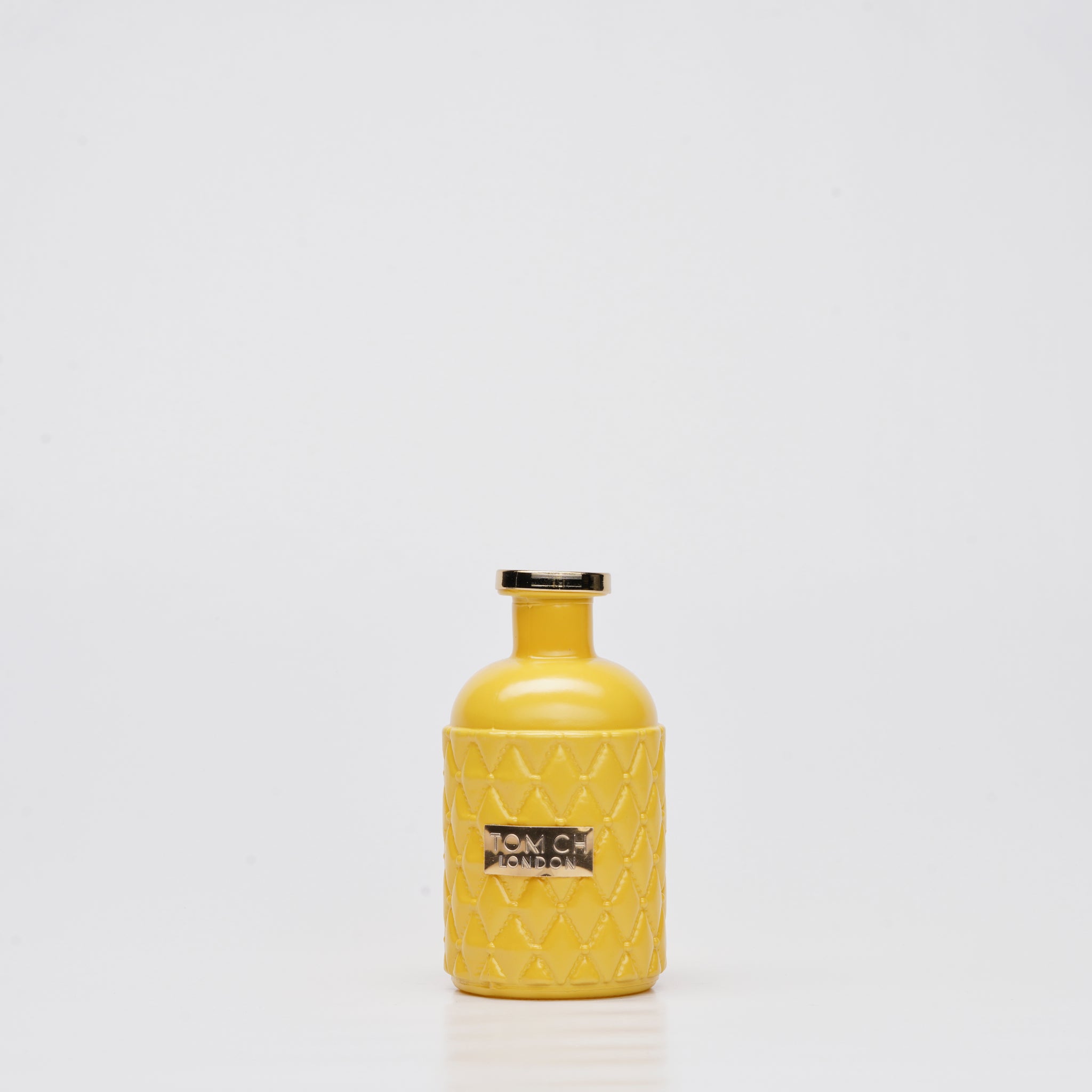 Vaso in Vetro Colorato a Forma di Bottiglia con Dettagli Oro 13 h cm – Tom CH