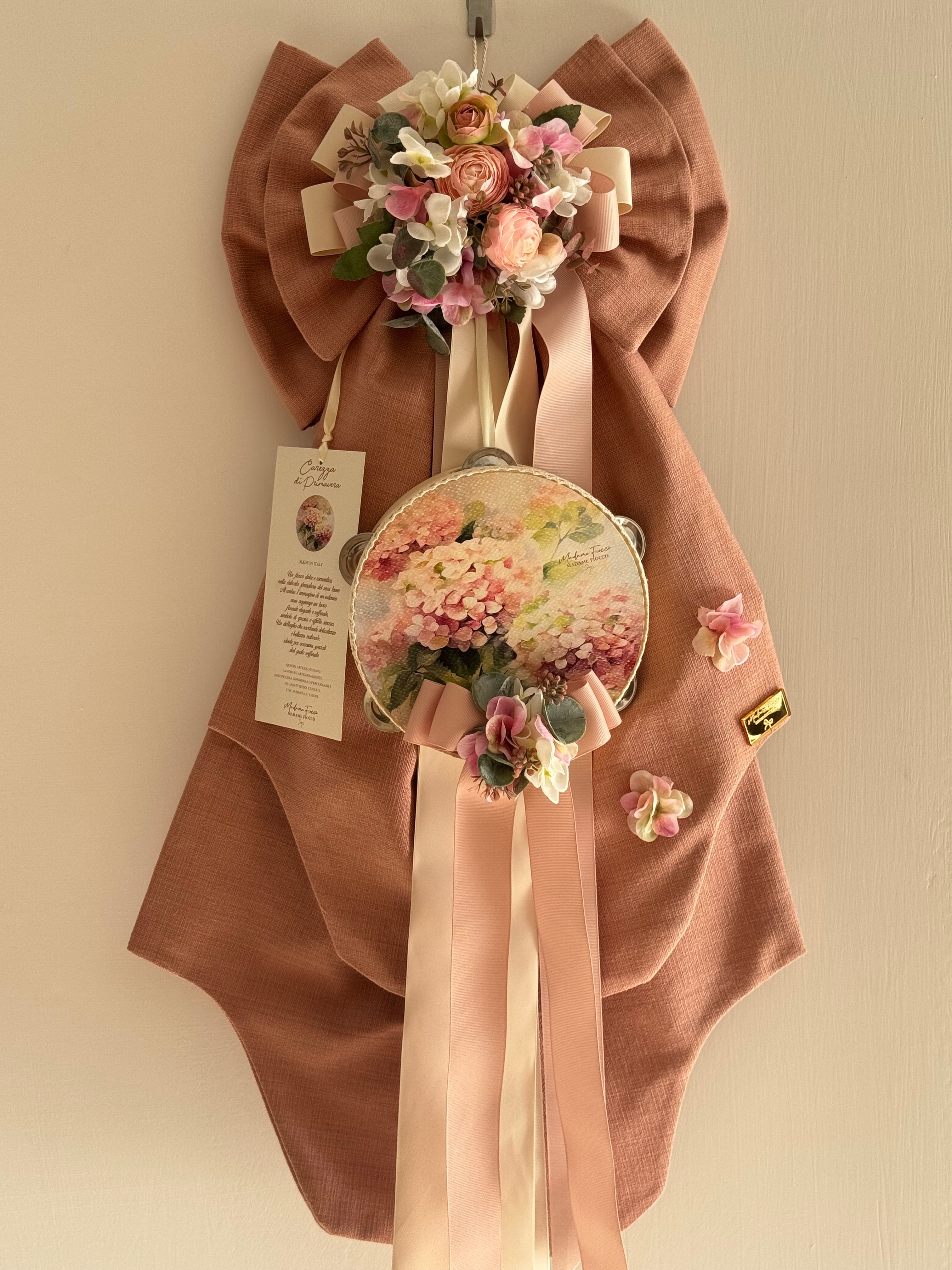 Fiocco Artigianale in Tessuto Carezza di Primavera 80 cm - Madame Fioccò