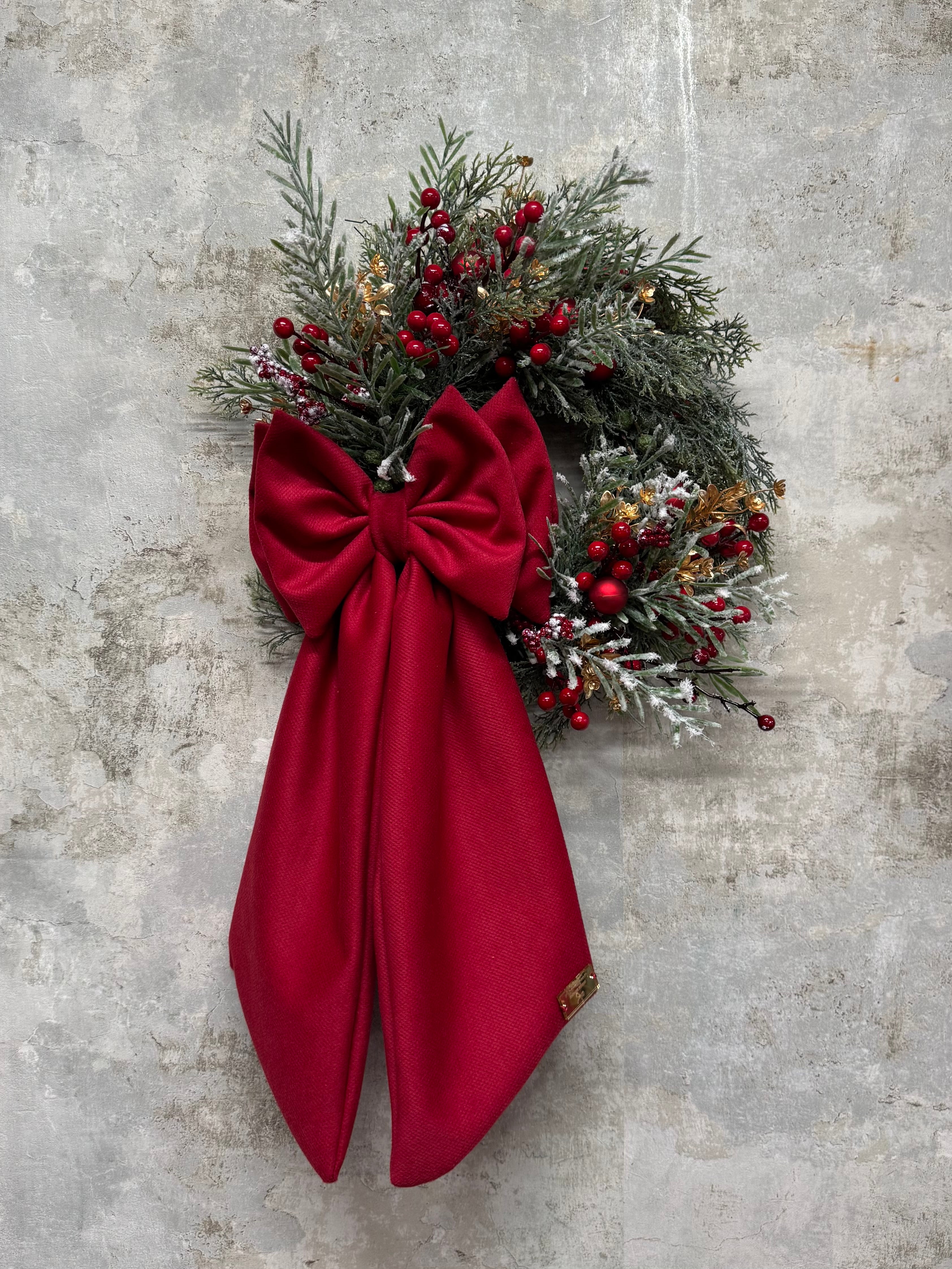 Ghirlanda Abbraccio Invernale 40 cm - Madame Fioccò